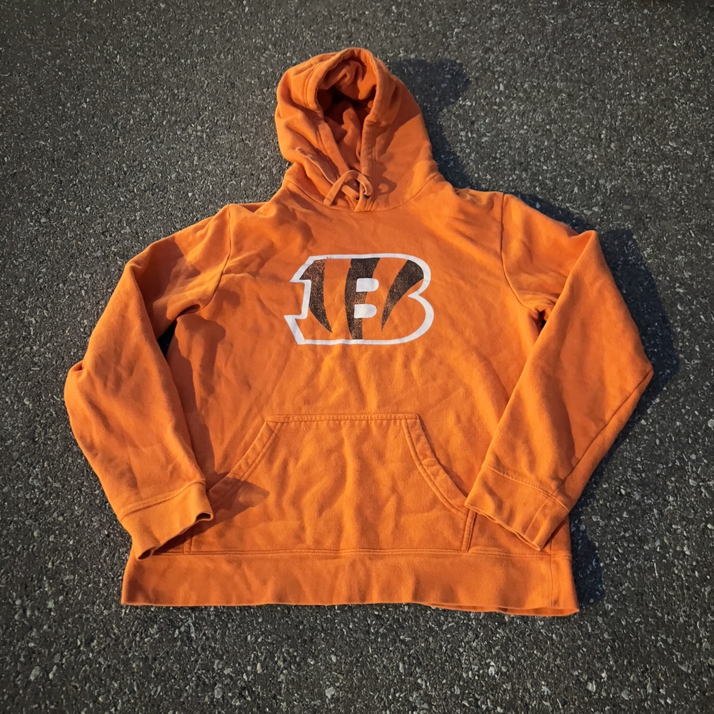Cincinnati Bengals Sweatshirt Hoodie Mens Orange NFL Football Pullover Fleece